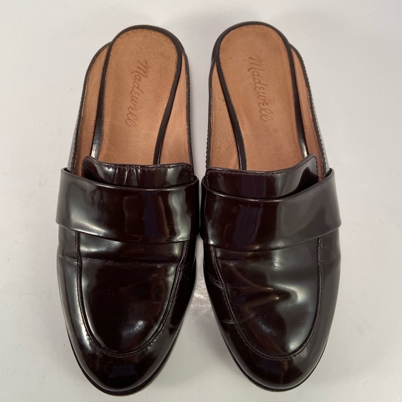 Madewell Burgandy Elin Backless Loafer slides - Picture 3 of 8